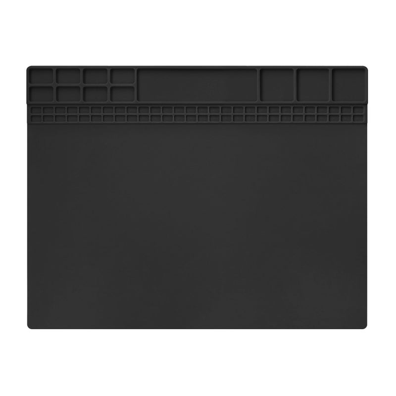 Handook Soldering Mat Silicone Repair Mat Heat Resistant 932Â°F Workbench Mat for Cellphone, Computer, PCB board Electronic Repair Mat for Soldering Station Iron Gun with Size 16 x 12 Inch (Blackï¼‰ - Image 1